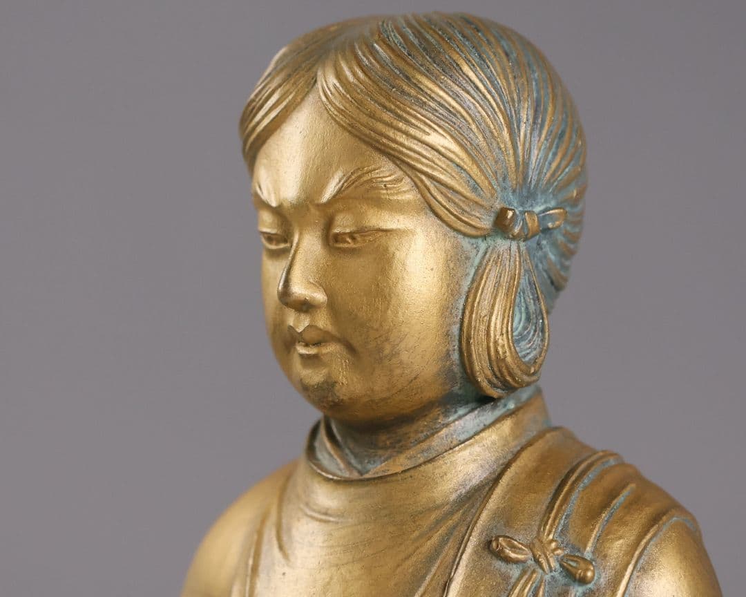 高村光雲 原型 聖徳太子御考養之像 高村規・識箱 銅像 ブロンズ【MA943】