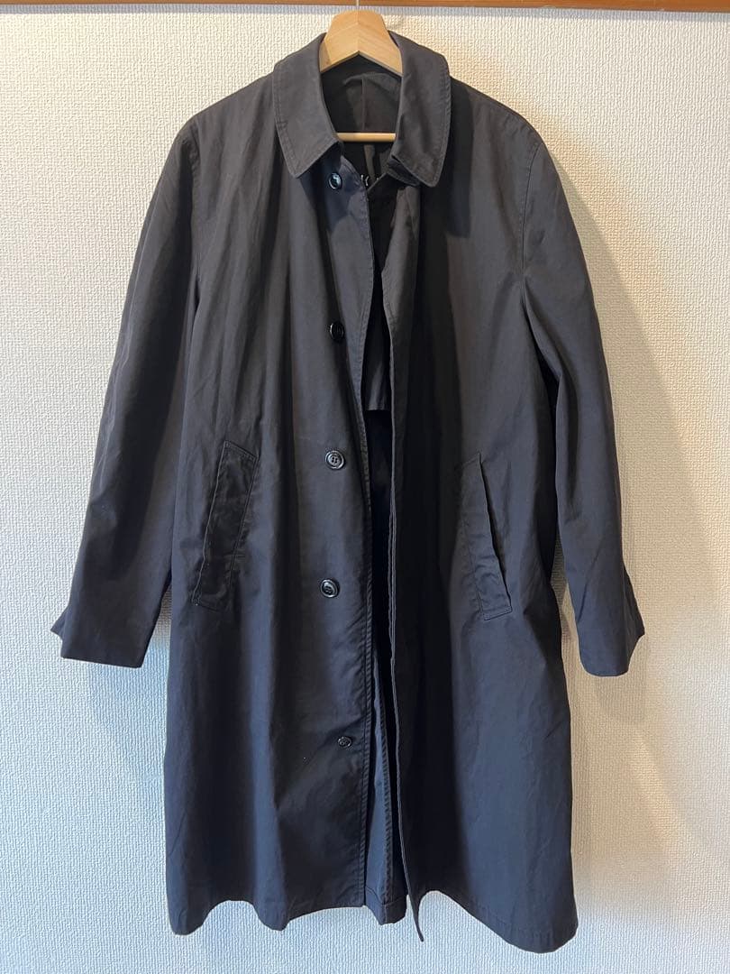 米軍 実物 USN RAINCOAT ブラック M ステンカラーコート②