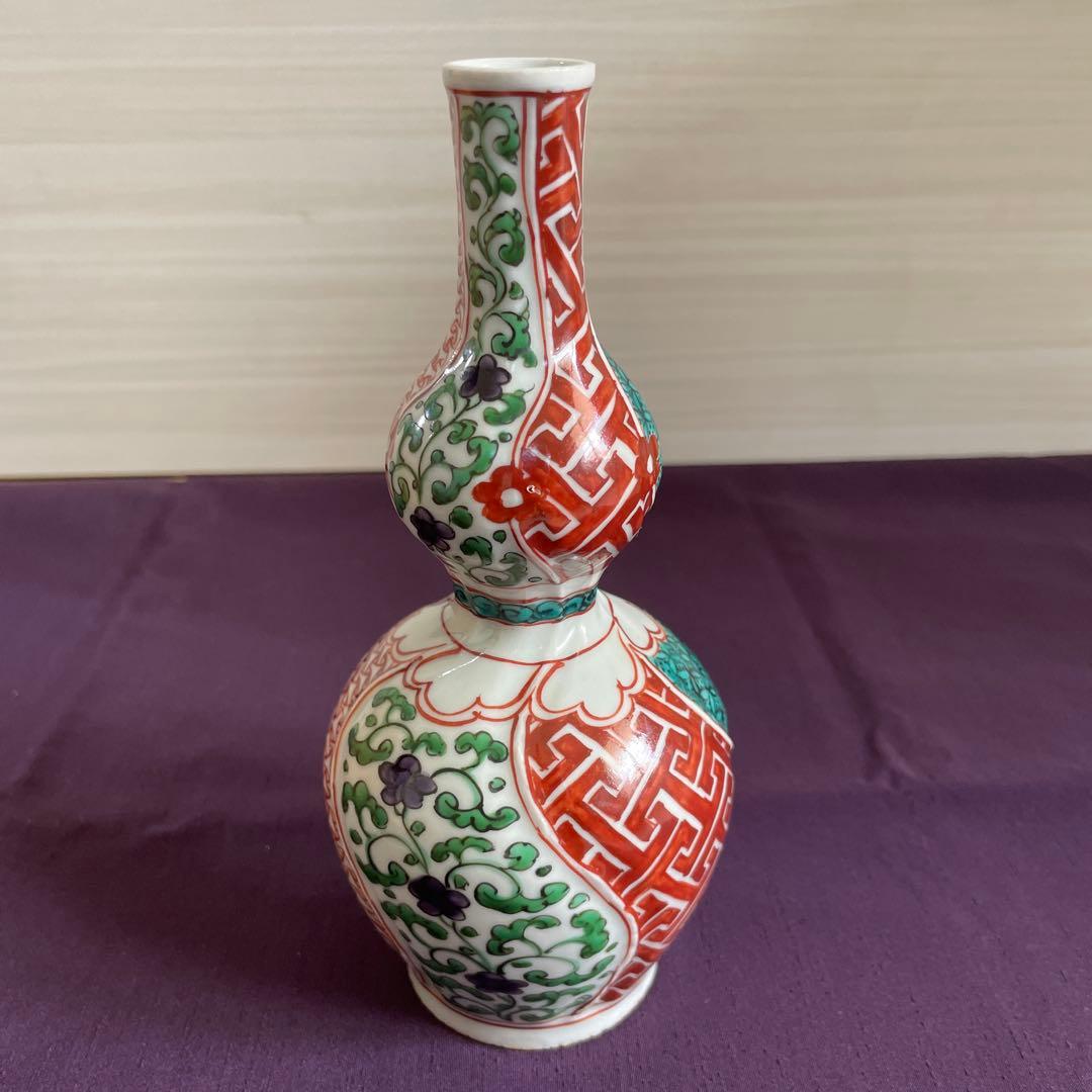 古余呂技窯　赤繪瓢箪形徳利　川瀬順一