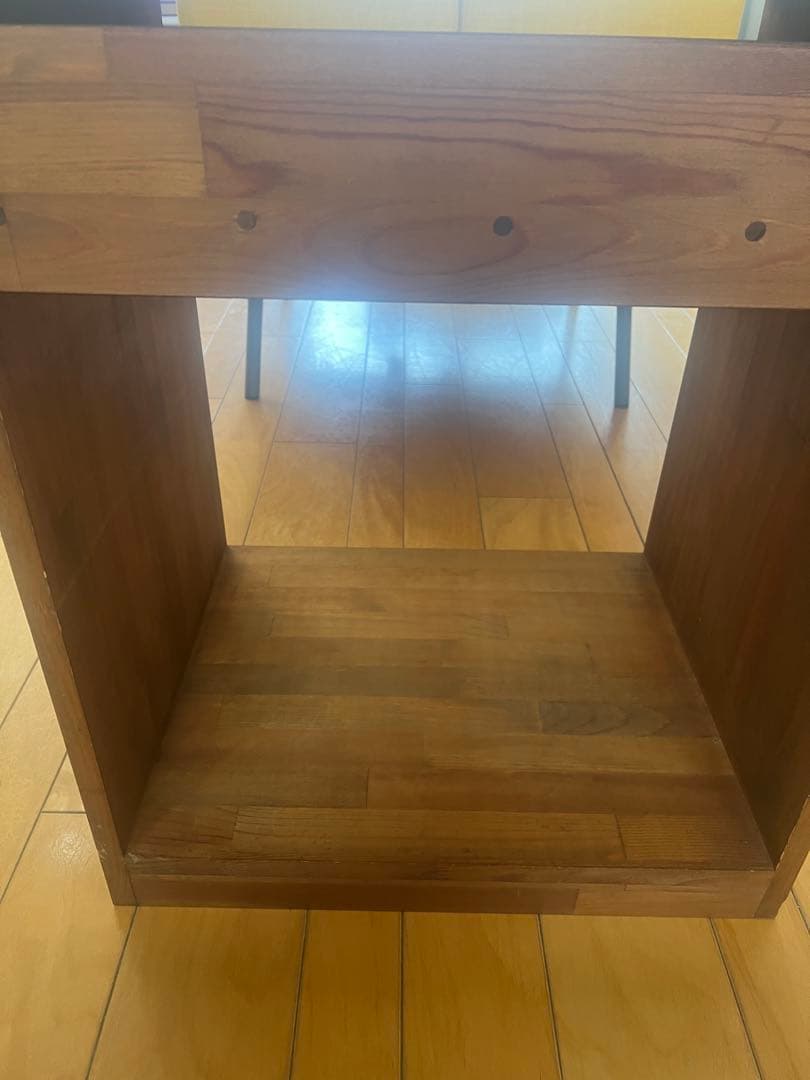 木製チェストパイン材 引き出し 脇机 収納