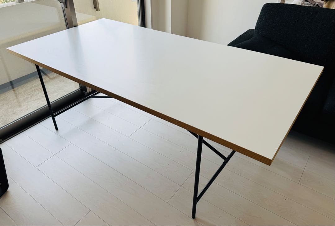 ACTUS ダイニングテーブル ホワイトandグレー