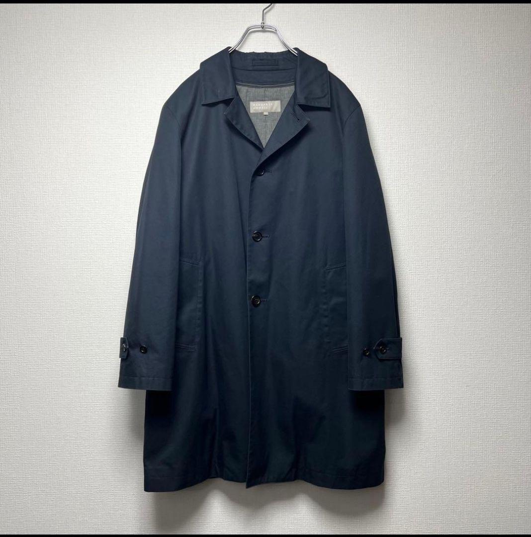 マーガレットハウエル ネイビー 中綿ライナー付きステンカラーコート 2way L