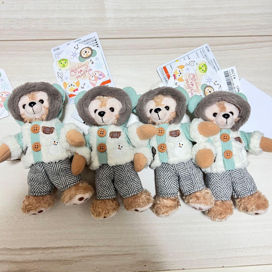 【新品未使用】シークレットオブスノーウィーデイ　ダッフィー ぬいば　4つ