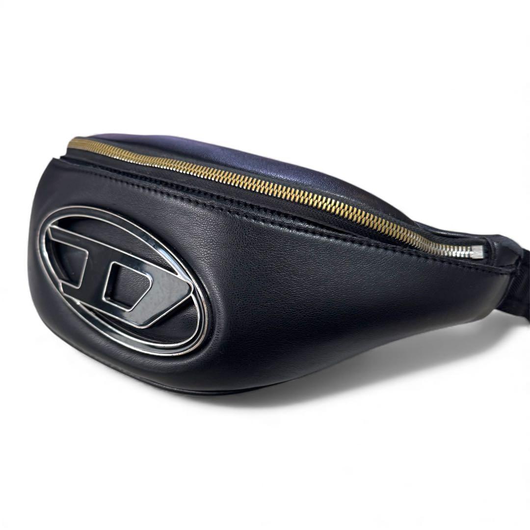 DIESEL ディーゼル ウエストバッグ レザー Dロゴ デカロゴ　斜め掛け