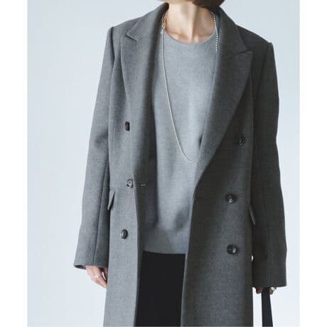 Noble メルトンロングチェスターコート グレー