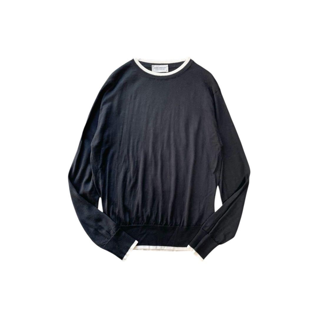 現行✨ジョンスメドレー 日本限定 バイカラーニット 30Gメリノウール レア