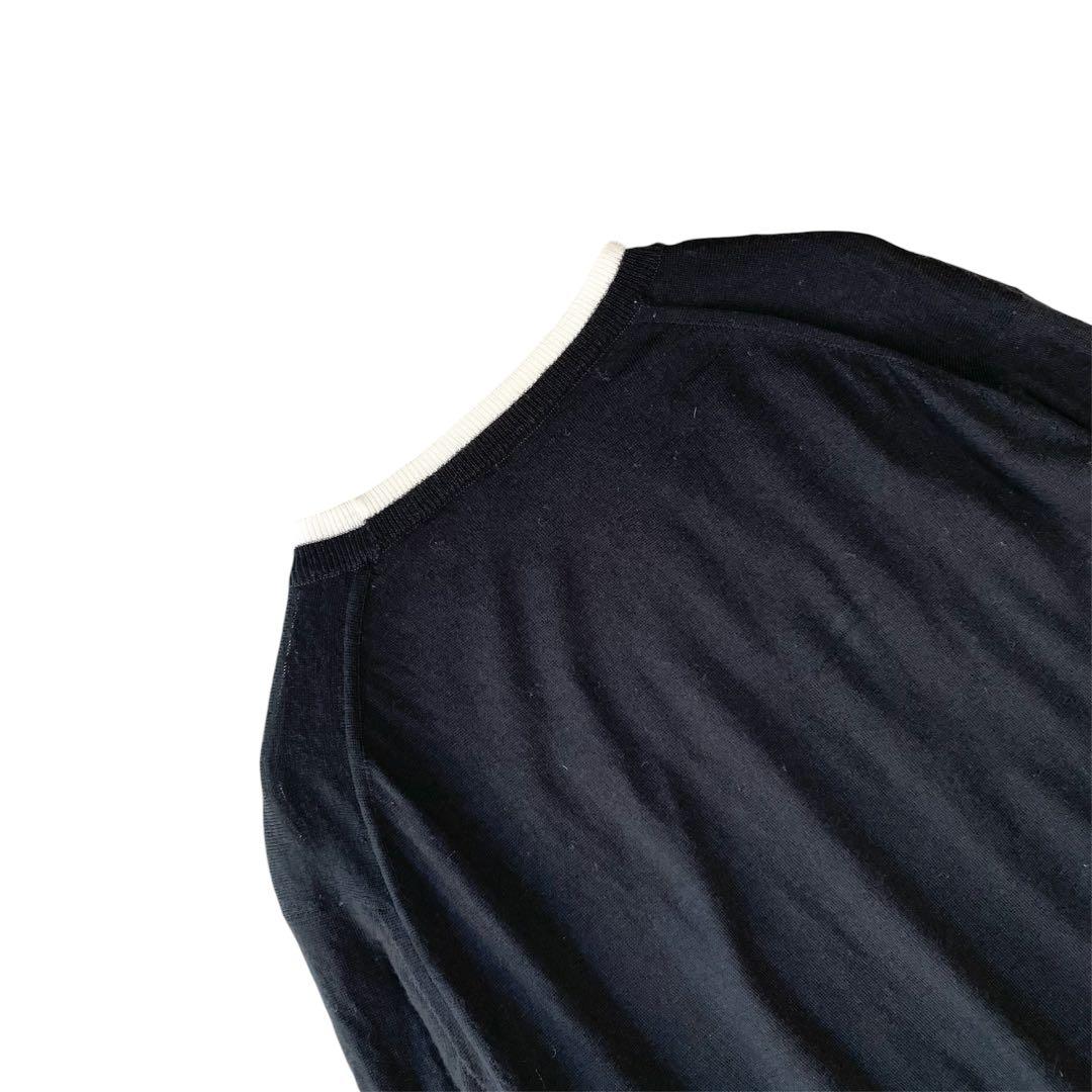 現行✨ジョンスメドレー 日本限定 バイカラーニット 30Gメリノウール レア