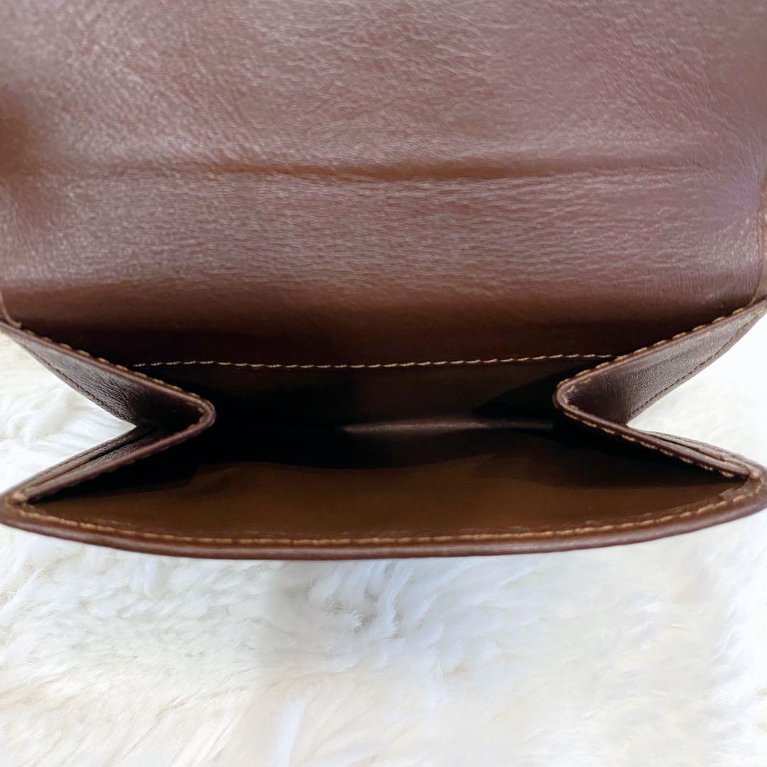 CELINE 二つ折り財布 デニム インディゴ レザー トリオンフ キャンバス