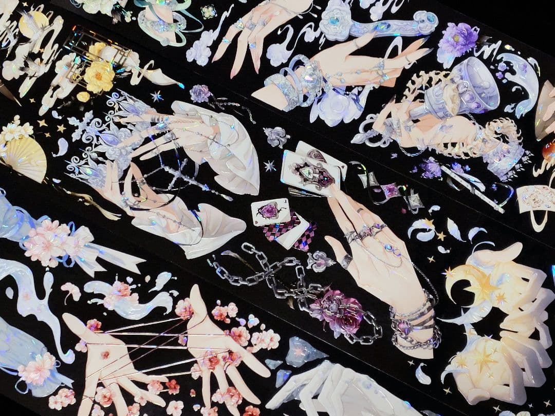 切売 1220★ 海外 マスキングテープ マステ PET 装飾 人物 贝壳光