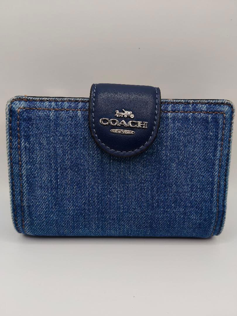 COACH　デニム　二つ折り財布