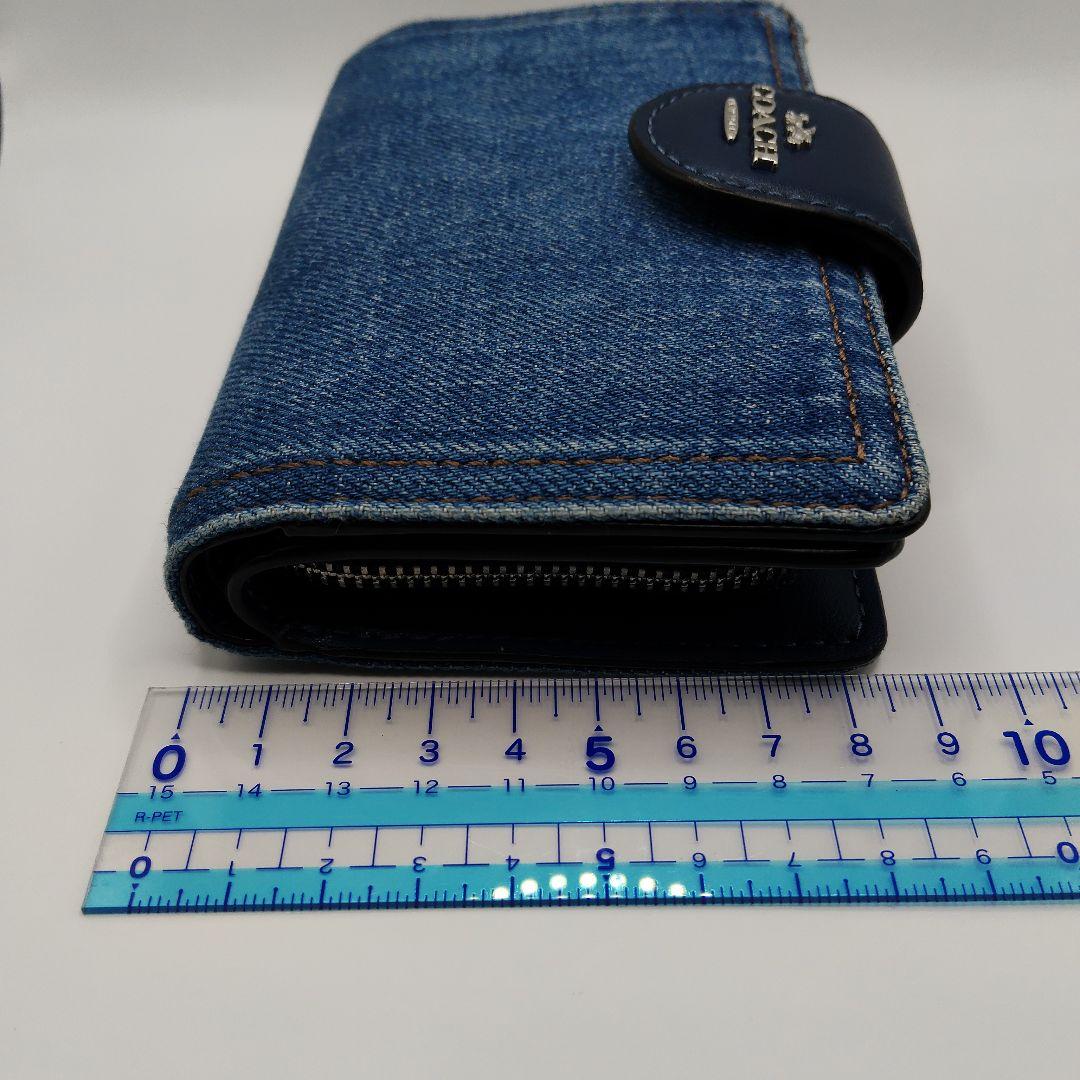 COACH　デニム　二つ折り財布