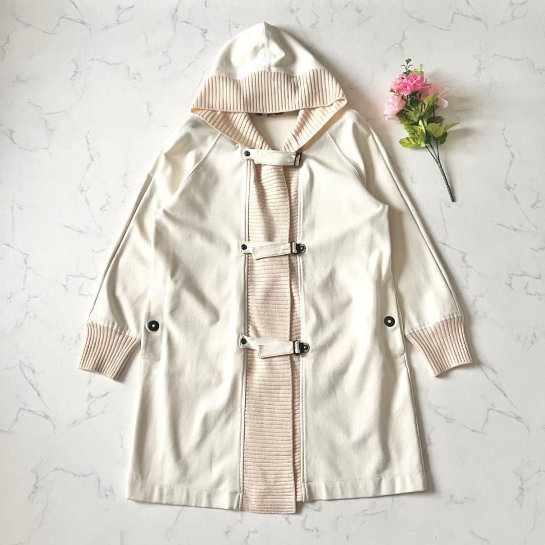 マックスマーラ フード付 コート ニット カーディガン ダッフル ベージュ 3L