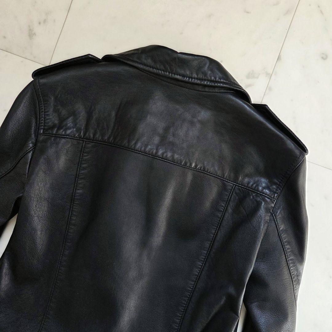 ALLSAINTSレザー ジャケット UK4 オールセインツ ラムレザー　ダブル