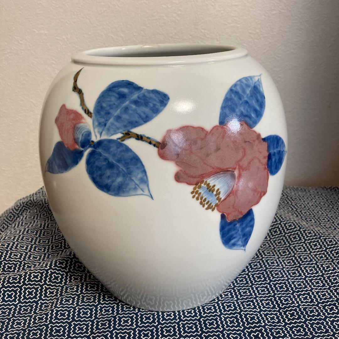 花紋壺　作家品　古美術