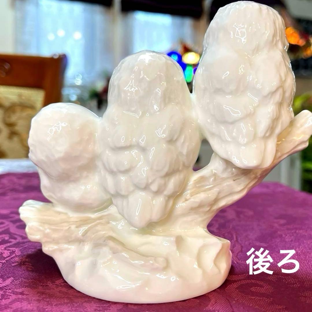ーNoritakeー 【極美品】 フィギュリン ふくろう三兄弟 ボーンチャイナ
