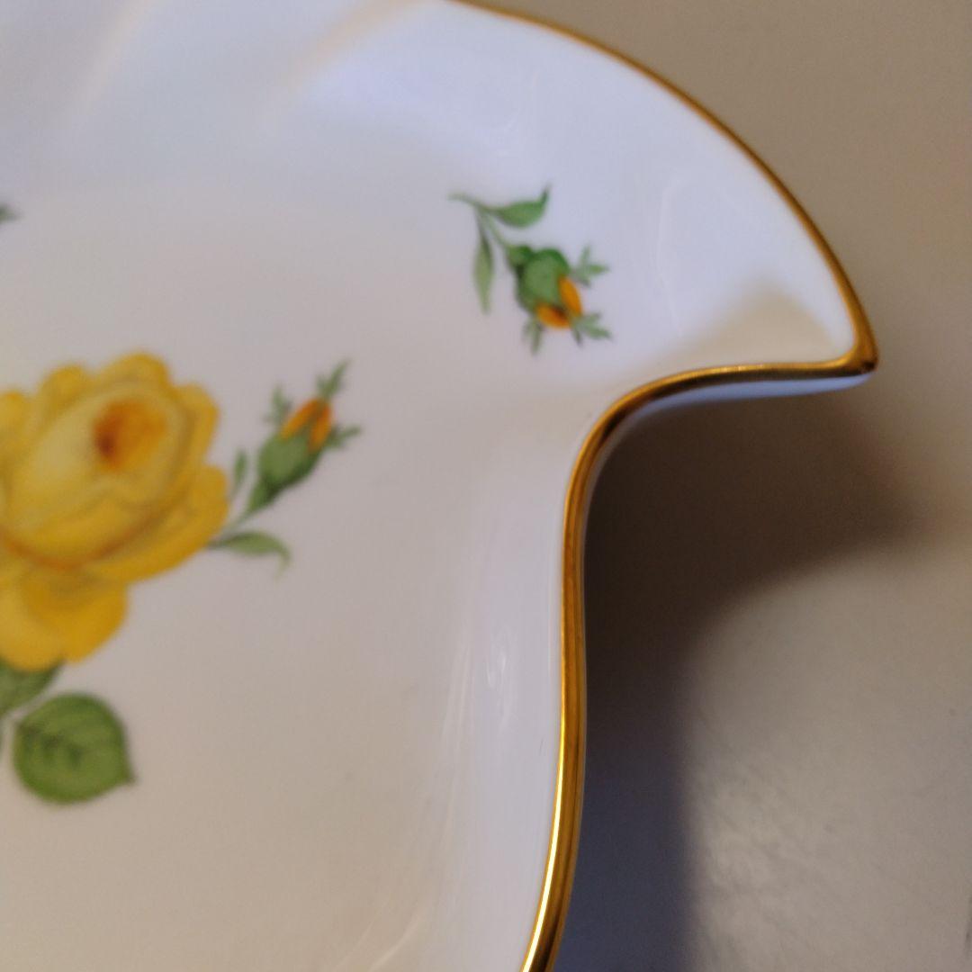 ★美品【Meissen】マイセンの金縁 イエローローズの器