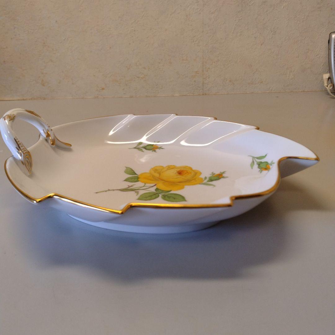★美品【Meissen】マイセンの金縁 イエローローズの器