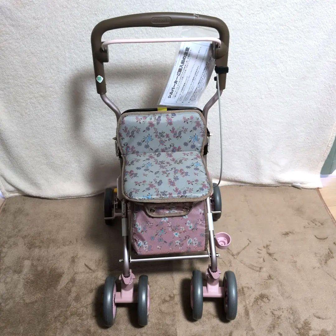 幸和製作所 ルーティ フラワーピンク シルバーカー 折りたたみ　SIMD01