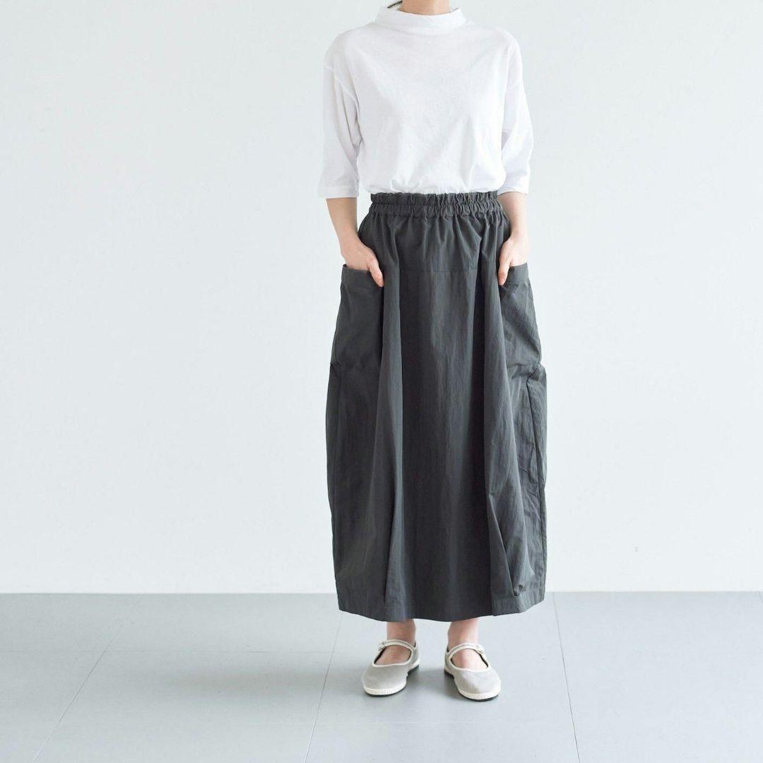 新品　2025　āta/アタ クラスカ skirt1 ナイロンコクーンスカート