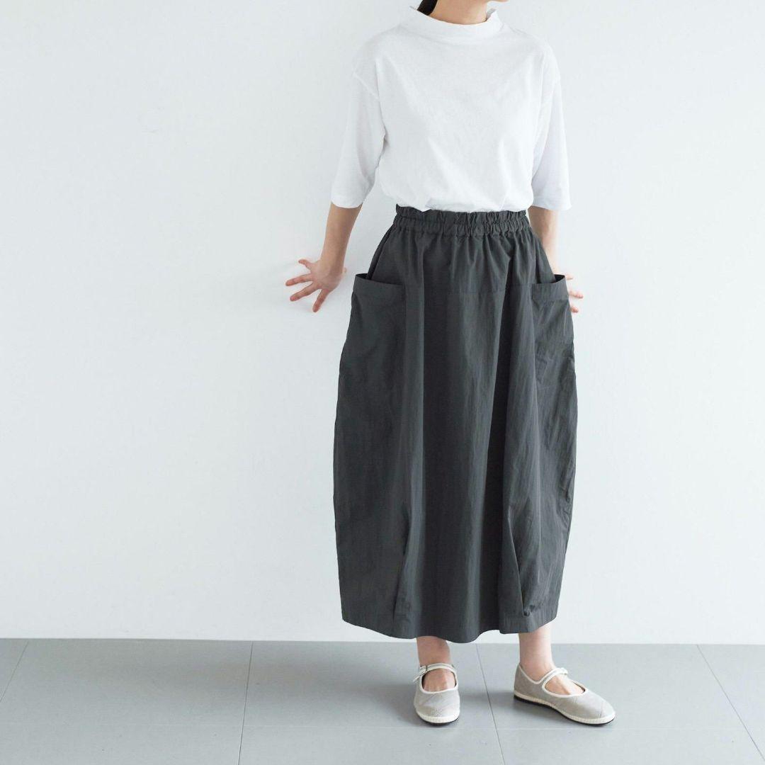 新品　2025　āta/アタ クラスカ skirt1 ナイロンコクーンスカート
