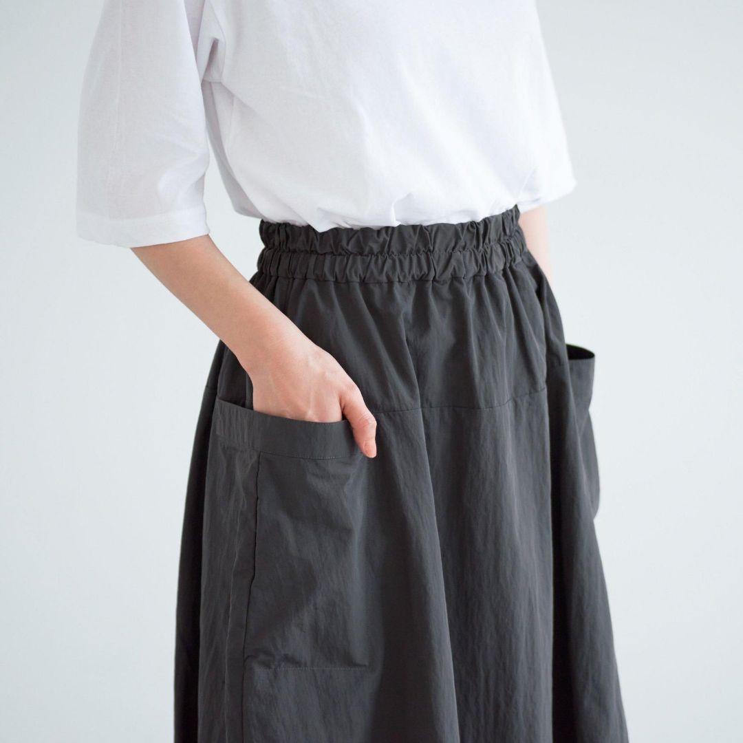 新品　2025　āta/アタ クラスカ skirt1 ナイロンコクーンスカート