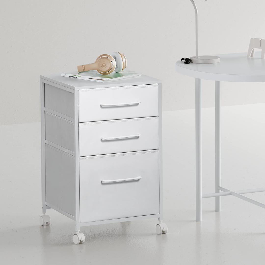 デスクワゴン キャビネット ぬくもりのあるデザイン 布製