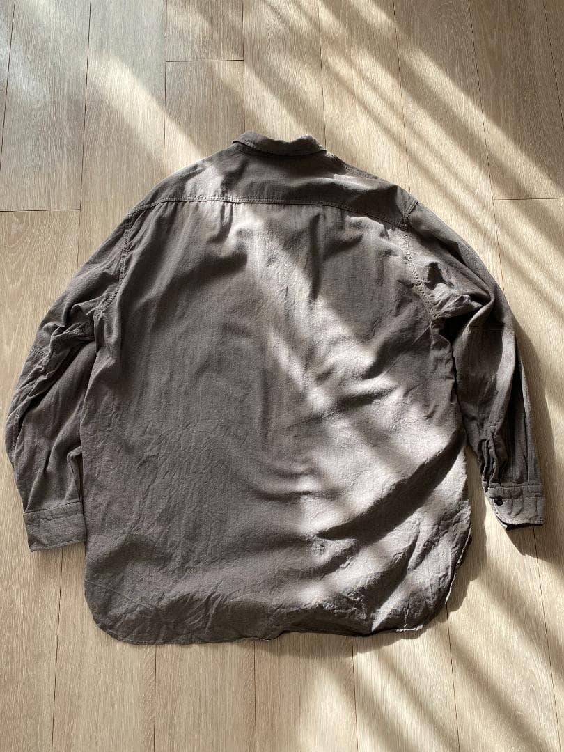 COMOLI ヨリ杢ワークシャツ Gray（サイズ：2）