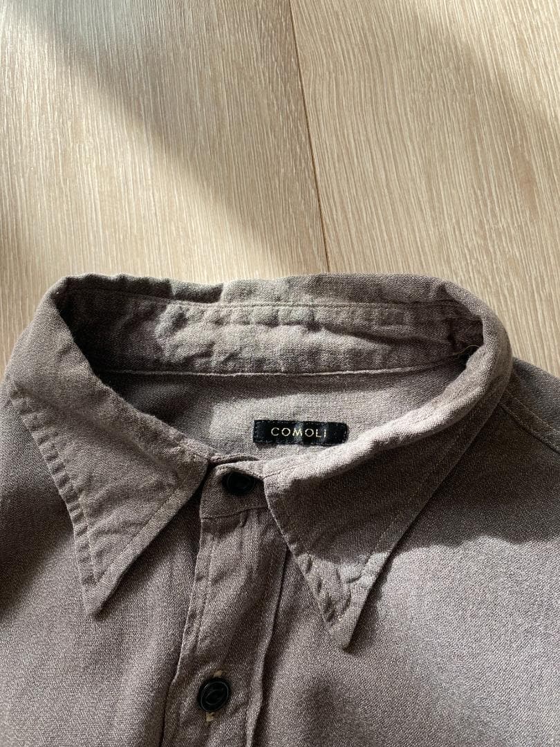 COMOLI ヨリ杢ワークシャツ Gray（サイズ：2）