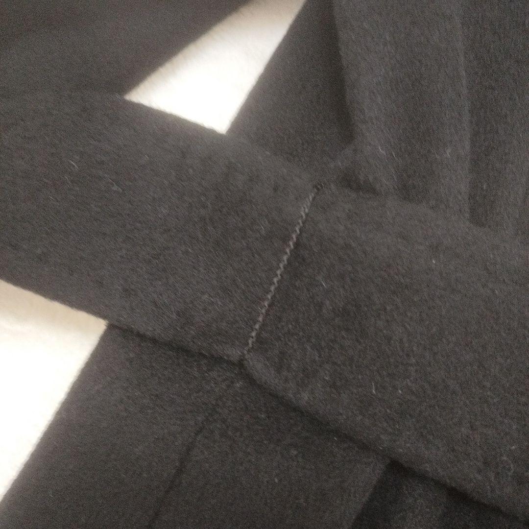 アナイ　カシミヤ100%　ロングコート　ベルト付　ベルテッド　ブラック　黒　比翼