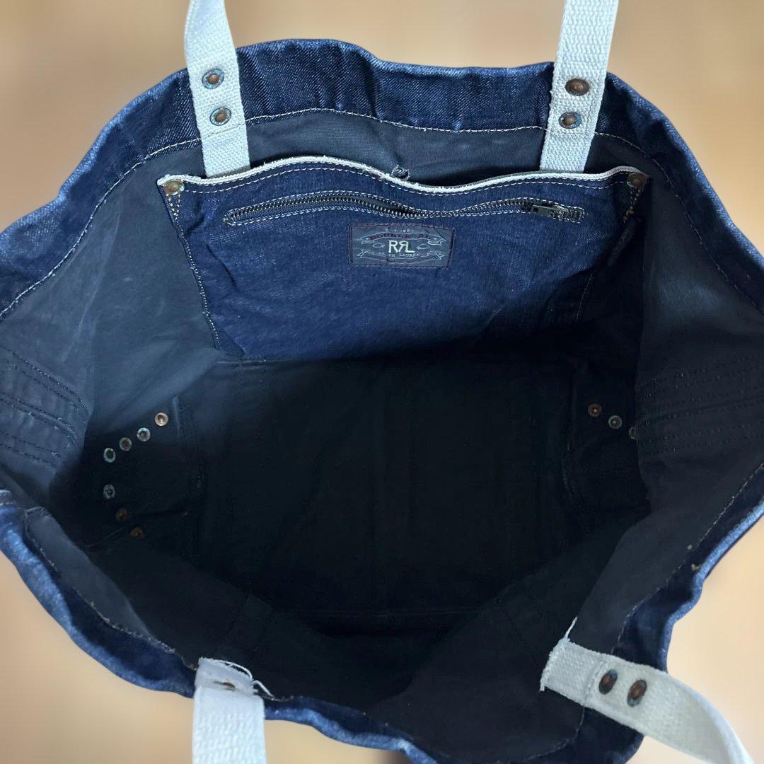 ダブルアールエル　RRL トートバッグ インディゴ　MADE IN ITALY
