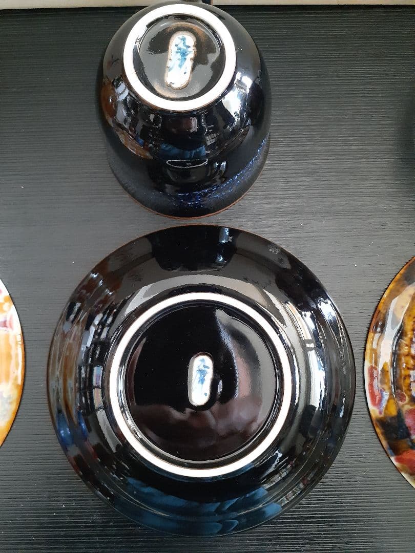 有田焼　真右エ門窯　馬場九洲夫作 珈琲碗　夢　青き明星　燦 どれも素晴らしいです