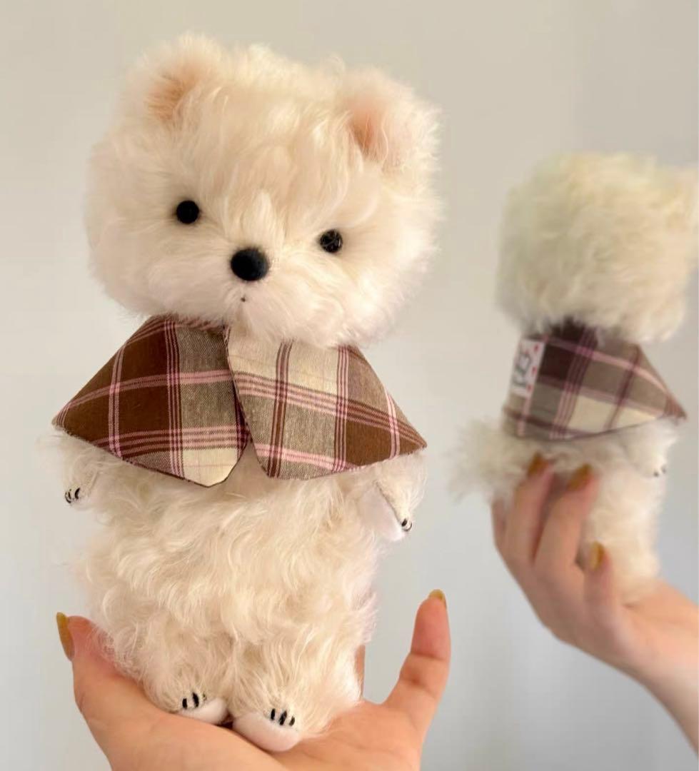 白いわたあめちゃん アーティストベア テディベア 海外作家様 ハンドメイド