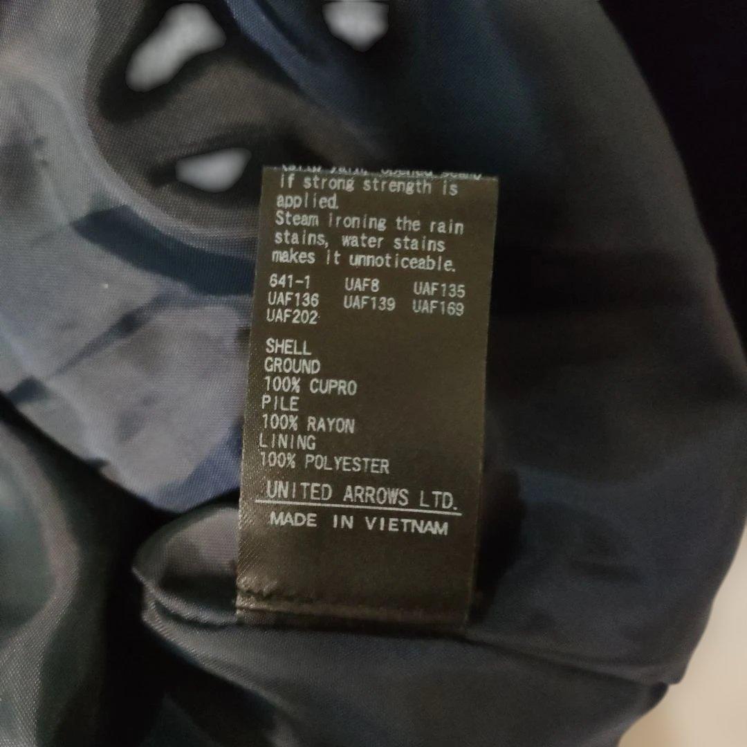 【美品】UNITED ARROWS ベルベットサロペット ネイビー38