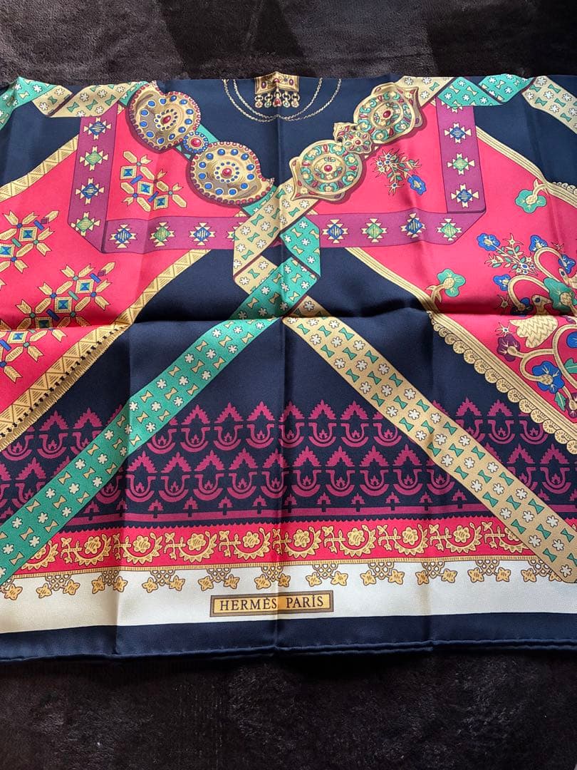 エルメス カレ45 J.ABADIE シルク100%