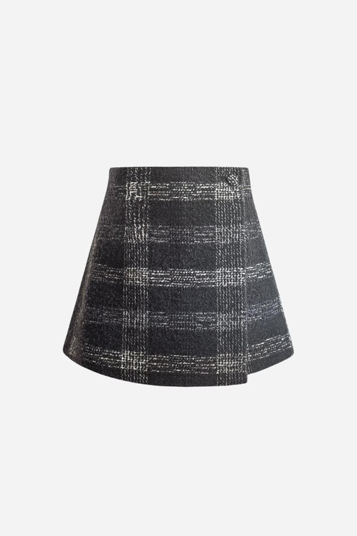 パンツ M sheller check jacquard wrap culottes