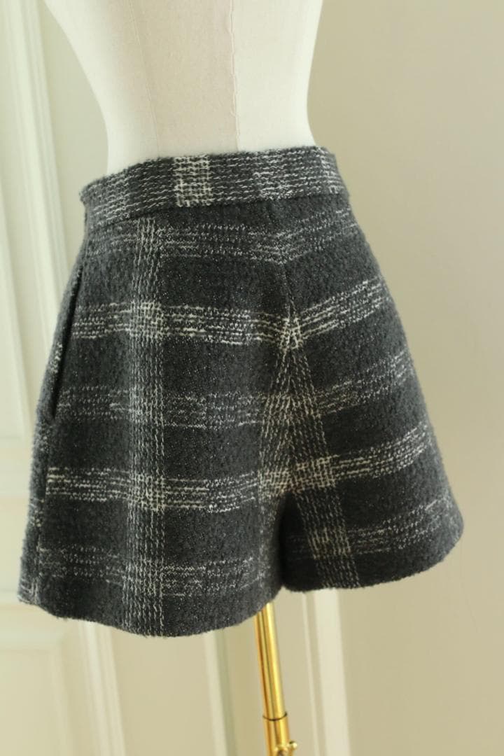 パンツ M sheller check jacquard wrap culottes