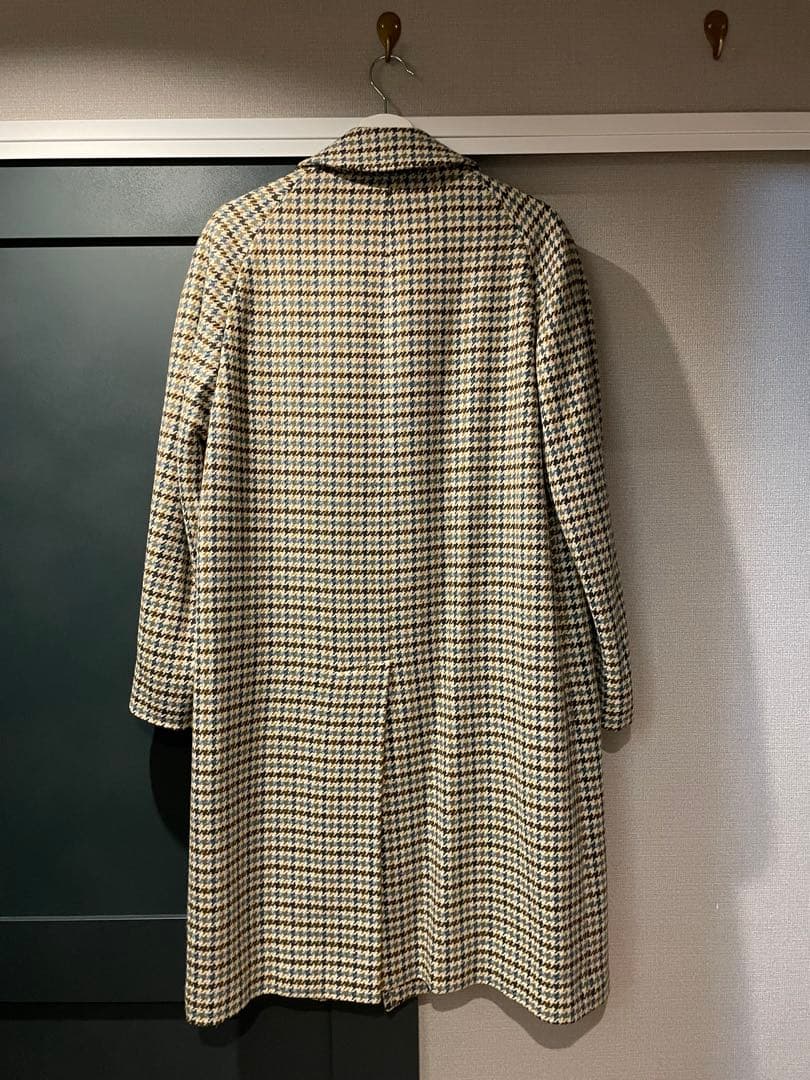 実寸L 80s Aquascutum Club check Wool Coat