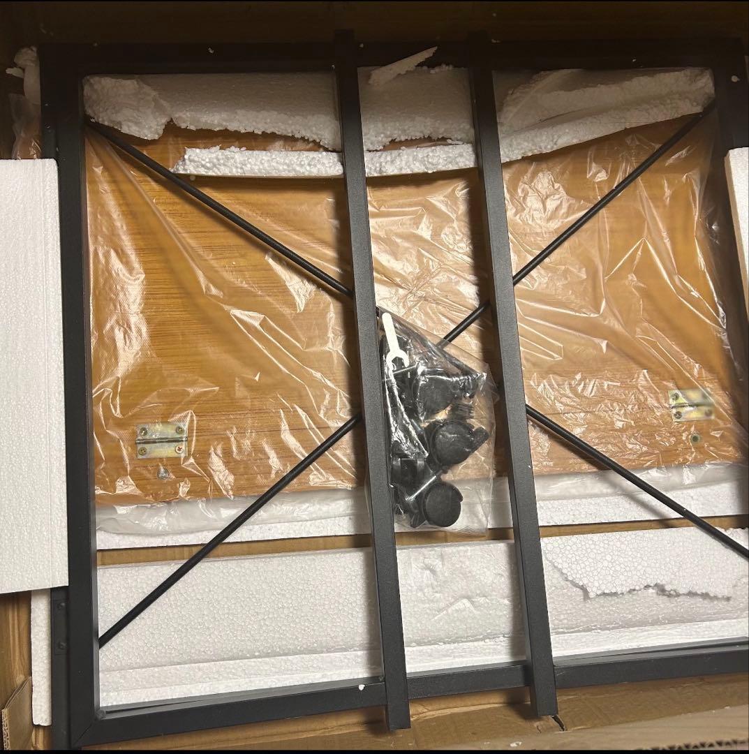 パソコンデスク 机 ワークデスク ナチュラル 固定ロック付き 組み立て簡単