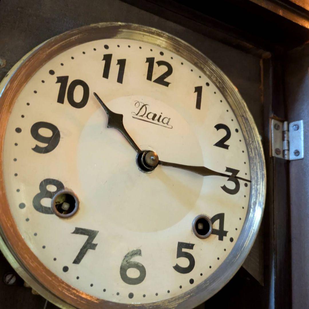 古時計　アンティーク掛時計　振り子時計　レトロ時計　ゼンマイ掛時計