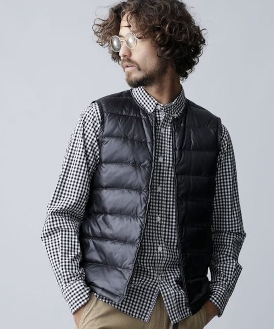 ナノユニバース 西川ダウン ステンカラーコート インナーダウン付