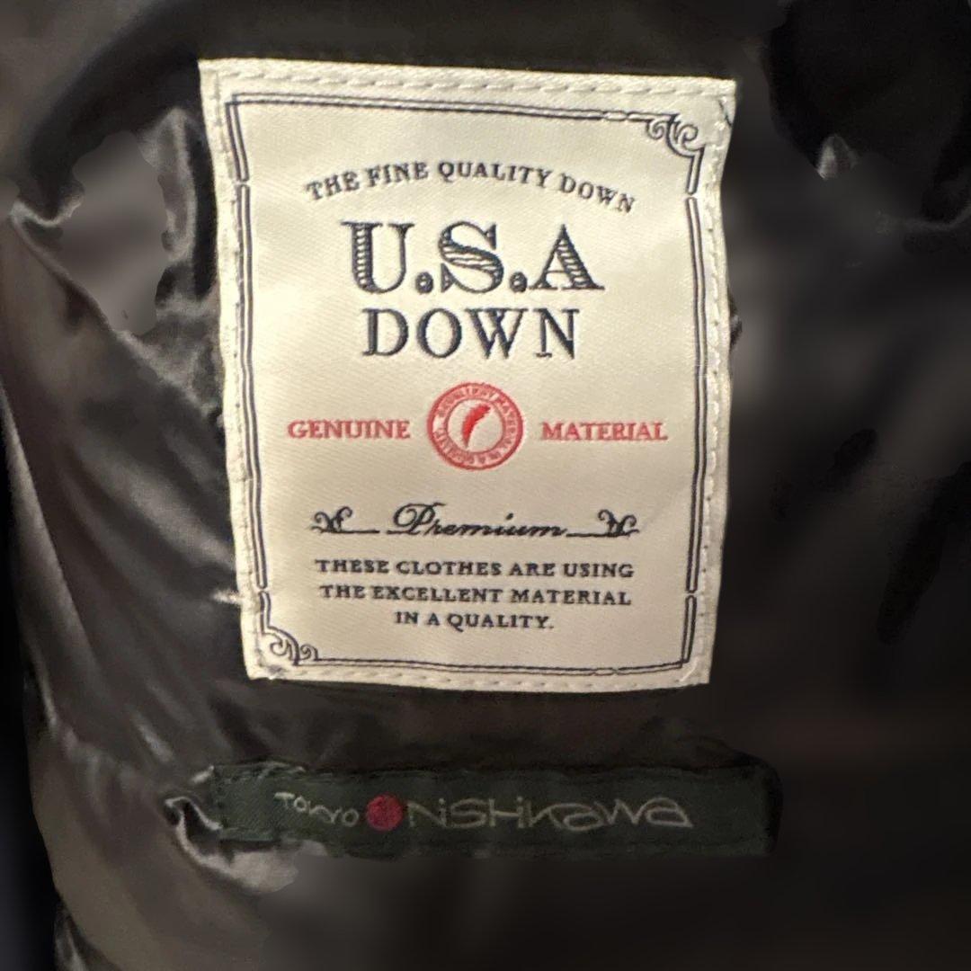 ナノユニバース 西川ダウン ステンカラーコート インナーダウン付