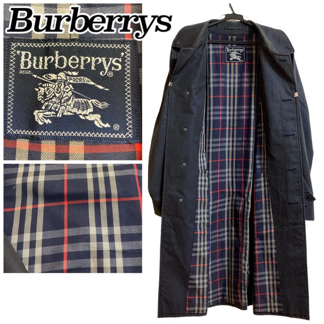 Burberrys バーバリーズ　ロングコート　L　コート　紺　ネイビー　301