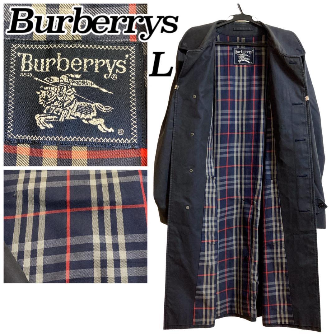 Burberrys バーバリーズ　ロングコート　L　コート　紺　ネイビー　301