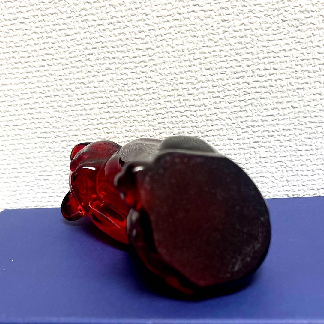 【希少品】FENTON CAT フェントン ガラス 置物　ワインレッド