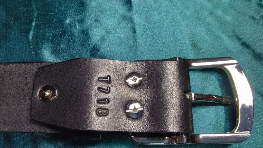 ポパイ昭南ベンズレザーツタ＆フラワースタッズベルト　ソリッドブラック