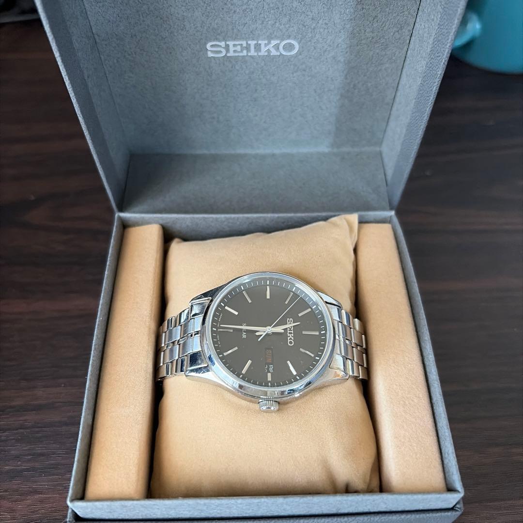 SEIKO アナログ時計 ダークグレー
