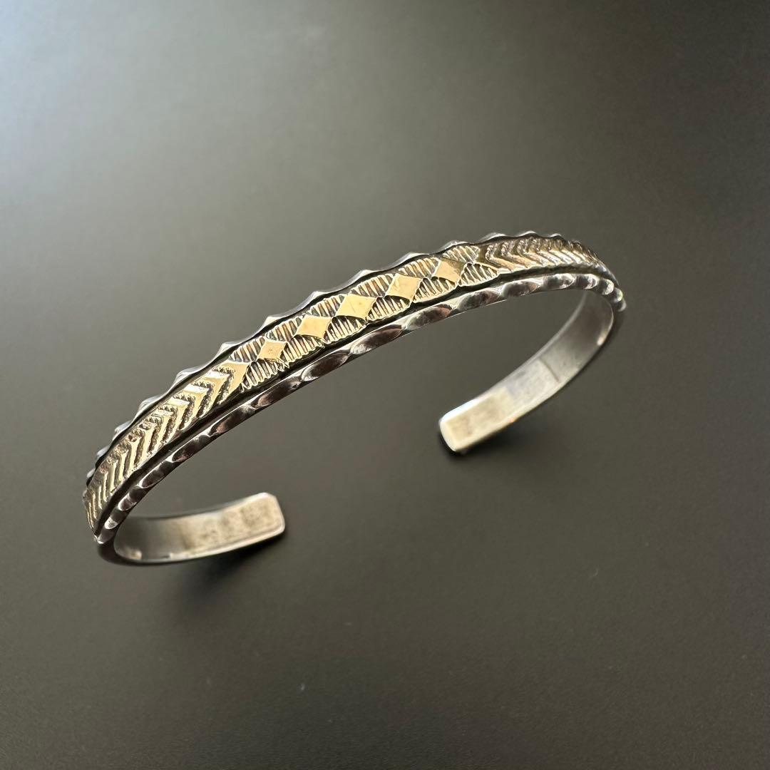 専用　Navajo Bruce Morgan 14K バングル　8mm幅