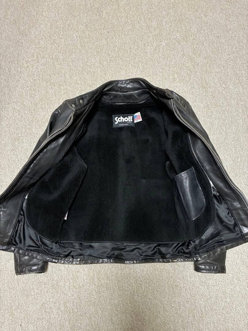 schott 141 シングルライダース（３８）ライナー付き