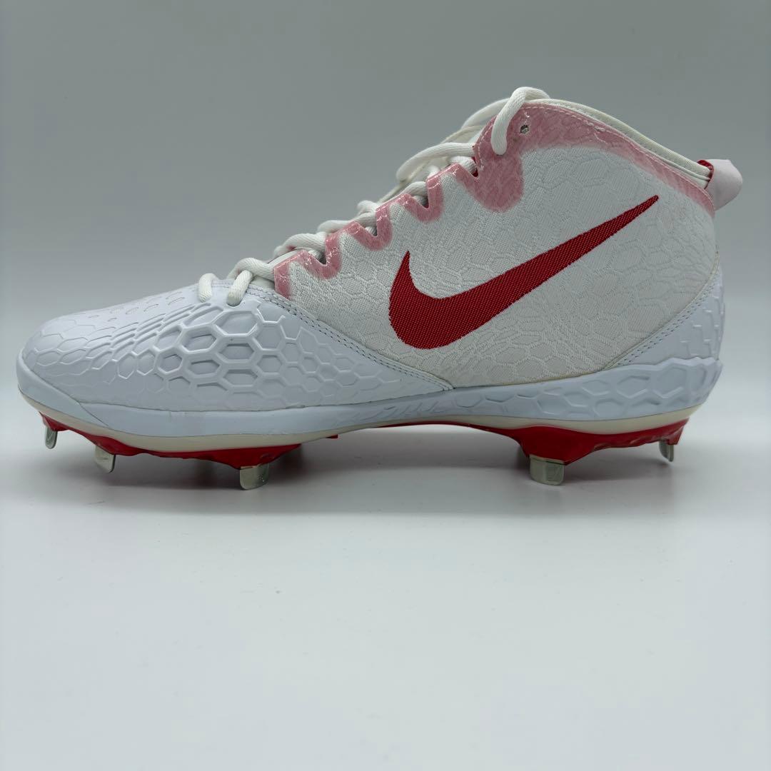 NIKE 野球 スパイク ホワイト レッド 白 赤 28.5㎝ ミドルカット