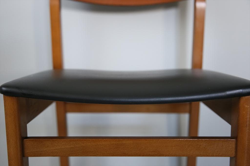 英国ヴィンテージチーク古木ダイニングチェア/椅子イス/モダン(92-259-1)